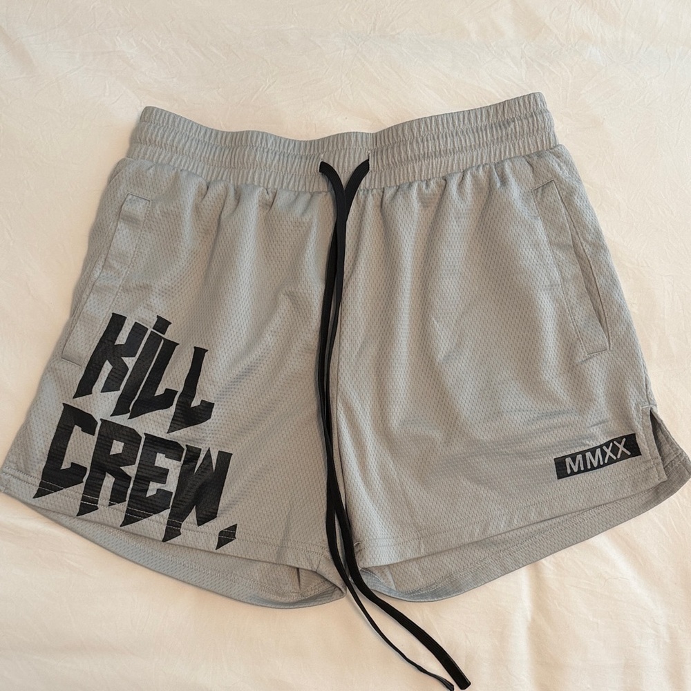 Kill Crew Athletic Gray Shorts with Black Accents